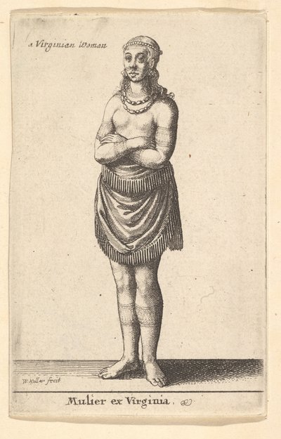 امرأة من فرجينيا ، كاليفورنيا. 1643. بواسطة وينسلوس هولار