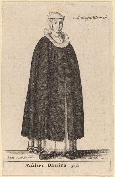 امرأة دنماركية بواسطة Wenceslaus Hollar بعد Hendrik J. van Craenhals