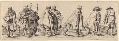 ثمانية متسولين بواسطة Wenceslaus Hollar بعد Jacques Callot