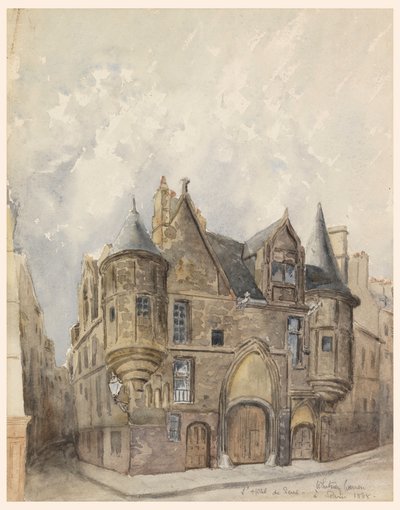 رسم، فندق دي سنس، باريس، 1888 بواسطة ويتني وارن جونيور.