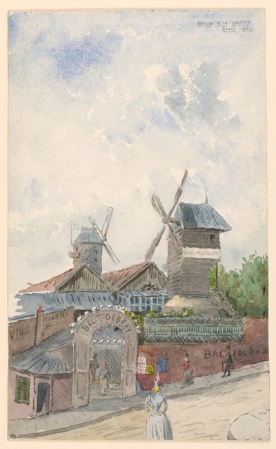 رسم، مولان دي لا غاليت، باريس، أبريل 1887 بواسطة ويتني وارن جونيور.