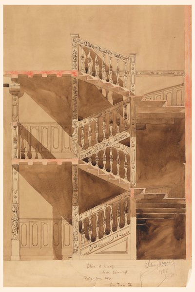 رسم، درج في كلوني، باريس، 1887، 1887 بواسطة ويتني وارن جونيور.