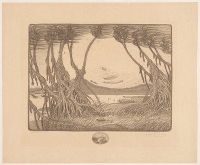 نسيم البحر ، الساحل الجنوبي لجاوا Zeewind I (العنوان الأصلي على الكائن) بواسطة Wijnand Otto Jan Nieuwenkamp (توقيع الفنان)