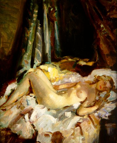 عارية (زيت على قماش) بواسطة Wilfred Gabriel de Glehn