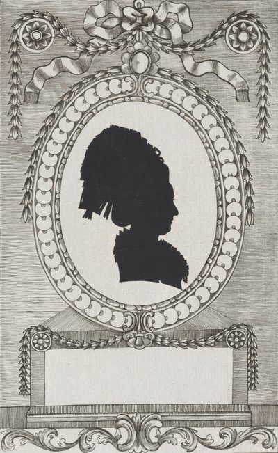 صورة ظلية للكونتيسة إنزنبرغ ، Stiftsfraulein ، 1784-1834. بواسطة فيلهلم أكرمان