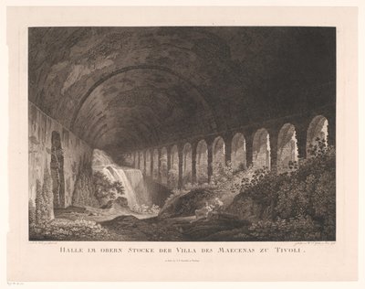 ليس في إسطبلات فيلا مايسيناس في تيفولي قاعة في الطابق العلوي من فيلا Maecenas في Tivoli (العنوان على الكائن) بواسطة فيلهلم فريدريش جملين