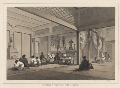 الولاءات في المعبد الكبير ، سيمودا ، 1855 بواسطة فيلهلم جوزيف هاينه