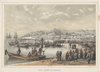 الهبوط الأول في جوراهاما ، 1855 بواسطة فيلهلم جوزيف هاينه
