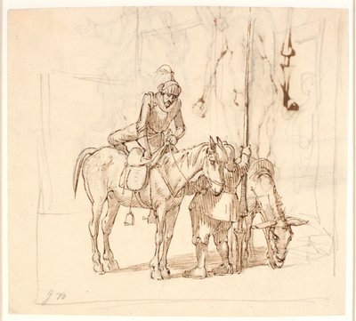 دون كيشوت يركب حصانه بواسطة Wilhelm Marstrand