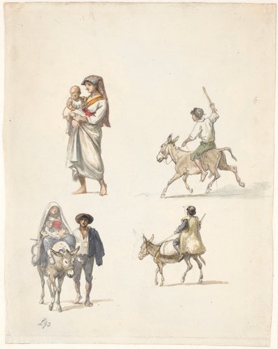 فلاحون إيطاليون مسافرون بواسطة Wilhelm Marstrand