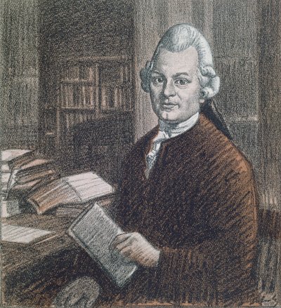 صورة لجوثولد إفرايم ليسينغ (1729-1781) ، رسم توضيحي من مجلة "Simplicissimus" بواسطة وليام شولز