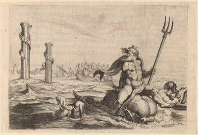 نبتون وأركان هرقل بواسطة Willem Basse