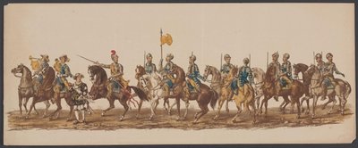 موكب دلفت عام 1862 ، المجموعة الأولى الرابع لوستروم للأكاديمية الملكية في دلفت - أو. 1862 - Costumed Optogt (عنوان السلسلة على الكائن) بواسطة فيليم برناردوس إجزردرات
