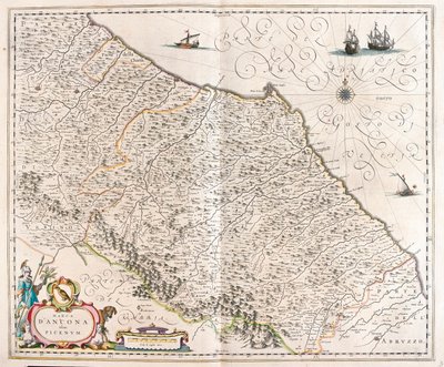 أنكونا، ماركيه، إيطاليا، في "Theatrum Orbis Terrarum, sive Atlas Novus" لويليم بلاو، أمستردام بواسطة ويليم بلاو