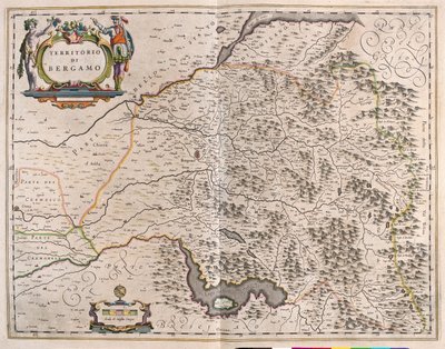 برغامو، إيتالت، في "Theatrum Orbis Terrarum, sive Atlas Novus" لويليم بلاو، أمستردام بواسطة ويليم بلاو
