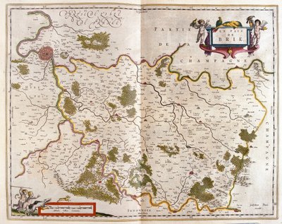 كانتون دي بري، في "Theatrum Orbis Terrarum, sive Atlas Novus" لويليم بلاو، أمستردام بواسطة ويليم بلاو