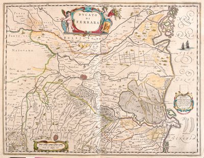 فيرارا، إيطاليا، في كتاب "Theatrum Orbis Terrarum, sive Atlas Novus" لويليم بلاو، أمستردام بواسطة ويليم بلاو