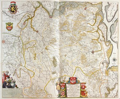 ألمانيا وبلجيكا وفيندر، في كتاب "Theatrum Orbis Terrarum, sive Atlas Novus" لويليم بلاو، أمستردام بواسطة ويليم بلاو
