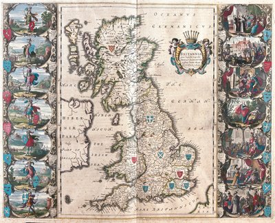 بريطانيا العظمى، في كتاب "Theatrum Orbis Terrarum, sive Atlas Novus" لويليم بلاو، أمستردام بواسطة ويليم بلاو
