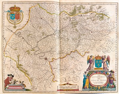 جزيرة دي فرانس، في "Theatrum Orbis Terrarum, sive Atlas Novus" لويليم بلاو، أمستردام بواسطة ويليم بلاو
