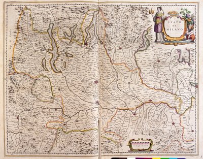 لومبارديا، إيطاليا، في كتاب "Theatrum Orbis Terrarum, sive Atlas Novus" لويليم بلاو، أمستردام بواسطة ويليم بلاو