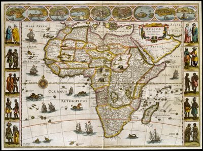 خريطة أفريقيا. لوحة من أطلس بقلم ويليم جانزون بلاو بواسطة Willem Blaeu