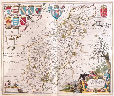 مقاطعة نورث هامبتون، في "Theatrum Orbis Terrarum, sive Atlas Novus" لويليم بلاو، أمستردام بواسطة ويليم بلاو