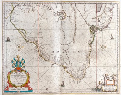 باراجواي وبوليفيا والبرازيل في "Theatrum Orbis Terrarum, sive Atlas Novus" لويليم بلاو، أمستردام بواسطة ويليم بلاو