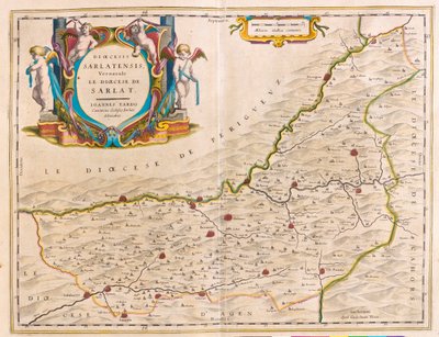 منطقة سارلات-بيرجيراك-كوز-فيل فرانش، في "Theatrum Orbis Terrarum, sive Atlas Novus" لويليم بلاو، أمستردام بواسطة ويليم بلاو