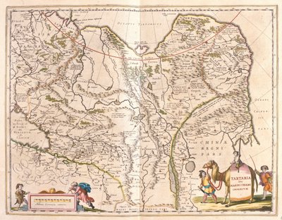 تارتاري والجزء الشمالي من الصين وكوريا، في "Theatrum Orbis Terrarum, sive Atlas Novus" لويليم بلاو، أمستردام بواسطة ويليم بلاو