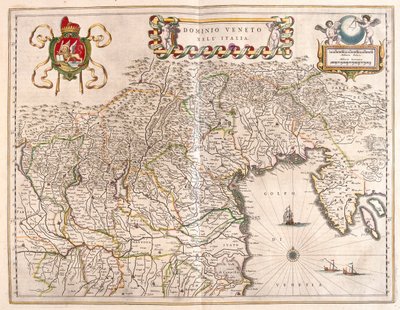 تيريوري من فينيتو وتيرفيسو، إيطاليا، في "Theatrum Orbis Terrarum, sive Atlas Novus" لويليم بلاو، أمستردام بواسطة ويليم بلاو