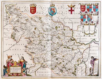ركوب غرب يوركشاير، في "Theatrum Orbis Terrarum, sive Atlas Novus" لويليم بلاو، أمستردام بواسطة ويليم بلاو