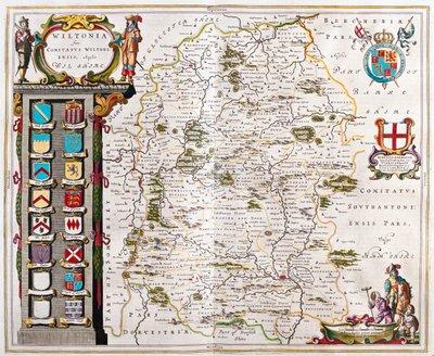 ويلشير، في كتاب "Theatrum Orbis Terrarum, sive Atlas Novus" لويليم بلاو، أمستردام بواسطة ويليم بلاو
