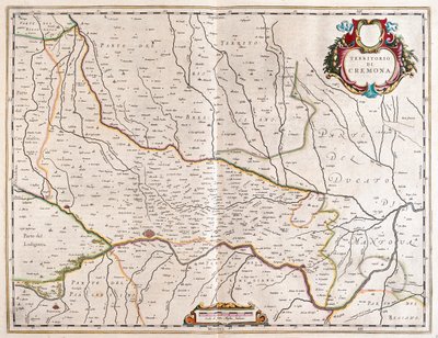 مدينة كريمونا، إيطاليا، في كتاب "Theatrum Orbis Terrarum, sive Atlas Novus" لويليم بلاو، أمستردام بواسطة ويليم بلاو