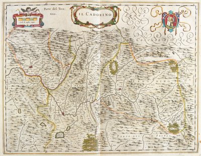إيل كادور (فينيتو) إيطاليا، في "Theatrum Orbis Terrarum, sive Atlas Novus" لويليم بلاو، أمستردام بواسطة ويليم بلاو