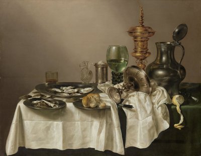 لا تزال الحياة مع كوب مذهب ، 1635 بواسطة Willem Claesz. Heda