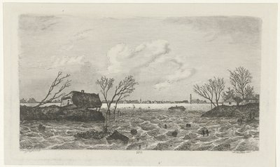 خرق Dyke في Dreumel ، 1855 بواسطة ويليم جروتر جونيور