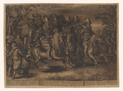 موكب الفروسية للأمراء الستة من بيت أورانج ناسو بواسطة Adriaen Pietersz van de Venne