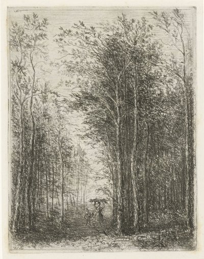 المناظر الطبيعية للغابات مع جامعي الأخشاب بواسطة Willem Matthias Jan van Dielen