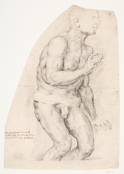التمثال الأثري "صياد (" سينيكا المحتضر ")" من الأمام ، نصفه مائل إلى اليمين بواسطة ويليم بانيلز