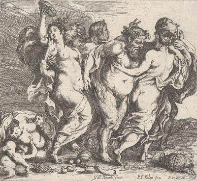 سيلينوس المخمور ، برفقة الحوريات والساتير ، 1632. بواسطة ويليم بانيلز