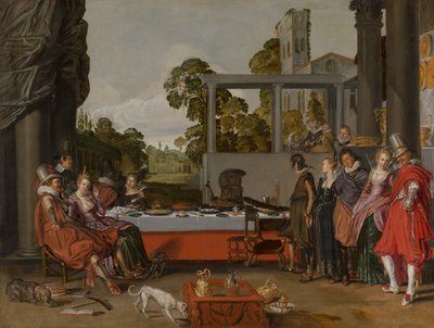 شركة Merry on a Terrace ، 1616-17 بواسطة فيليم بيتيرز Buytewech