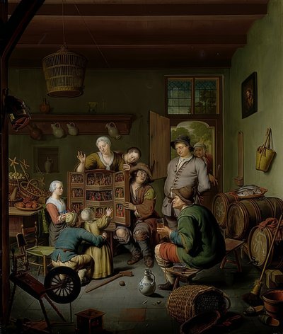 مربع الندرة (؟ T Fraay Curieus). 1718 بواسطة ويليم فان ميريس