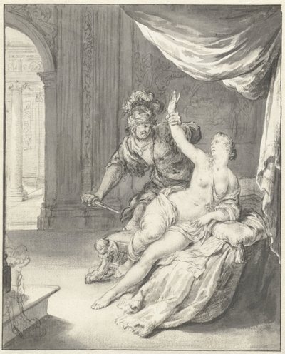 Tarquinius يهدد Lucretia بواسطة ويليم فان ميريس