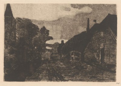 طريق القرية في ديبنهايم بواسطة Willem Witsen (signed by artist)