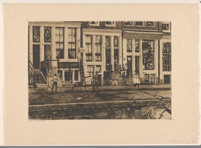 منظر لمنازل على Oude Waal في أمستردام أمستردام أود وال (العنوان على الكائن) بواسطة جان سترونج