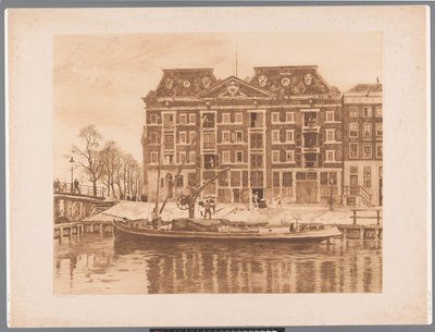 منظر لواجهة مستودع WIC كما يُرى من Oudeschans البيت الهندي الغربي (العنوان الأصلي) بواسطة ويليم أرنولدوس ويتسن
