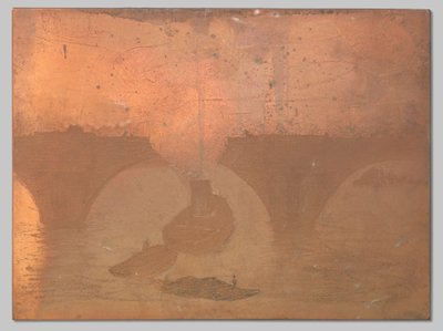 زورق قطر أمام جسر واترلو في لندن بواسطة ويليم أرنولدوس ويتسن