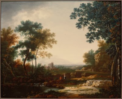 المناظر الطبيعية مع الخرائب وشكل الموظفين بواسطة Willem van Bemmel