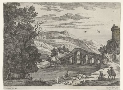 منظر طبيعي مع نهر المناظر الطبيعية الإيطالية (عنوان المسلسل) بواسطة ويليم فان نيولانت (الثاني)